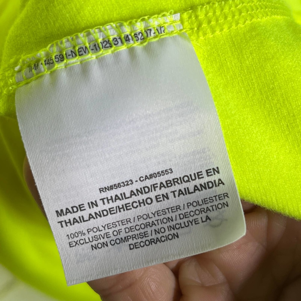 NIKE Bright Neon  Yellow Cowl Neck Top - Picture 4 of 7